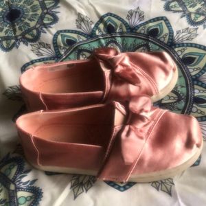 Toms alpargata shoes. Rose gold size 10